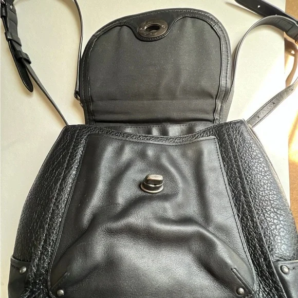 Coach Black Leather Backpack with Adjustable Straps - Picture 5 of 9